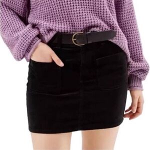 AE High Waisted Velvet Mini Skirt